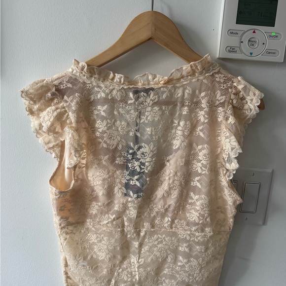 Dolls Kill Cream Lace Blouse - Picture 2 of 4